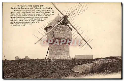 Ansichtskarte AK Guerande Moulin de Cremeur dit Moulin du Dlable