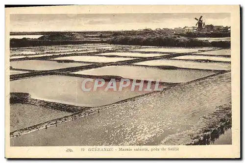 Cartes postales Guerande Marais Saints Pres de Saille Moulin