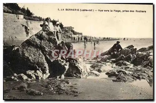 Ansichtskarte AK Bernerie Vue vers la Plage prise des rochers Enfants