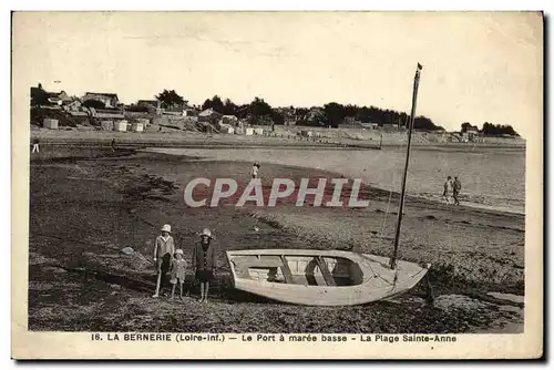 Cartes postales La Bernerie Le Port a Maree basse La plage Sainte Anne