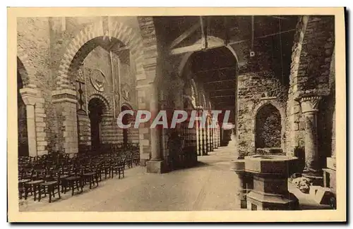 Cartes postales St Philbert de Grand Lieu Eglise abbatiale carolingienne Grande nef et bas cote Nord