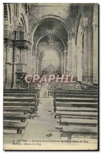 Cartes postales Le Puy Interieur de la Cathedrale de Notre Dame du Puy