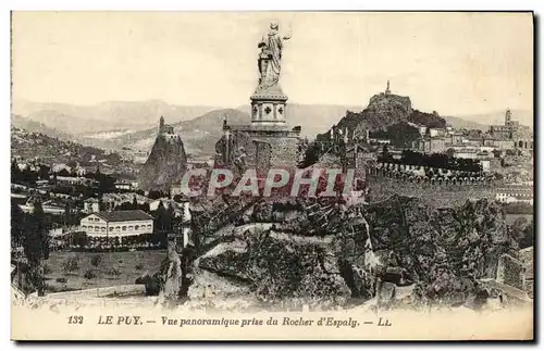 Cartes postales Le Puy Vue Panoramique prise du rocher d Espaly