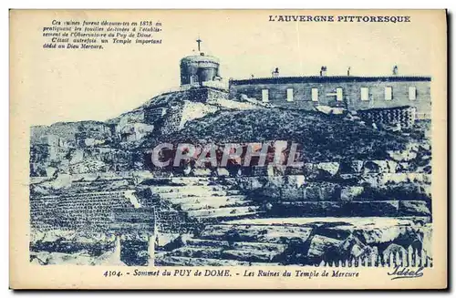 Cartes postales Sommet du Puy de Dome Les ruine sdu temple de Mercure