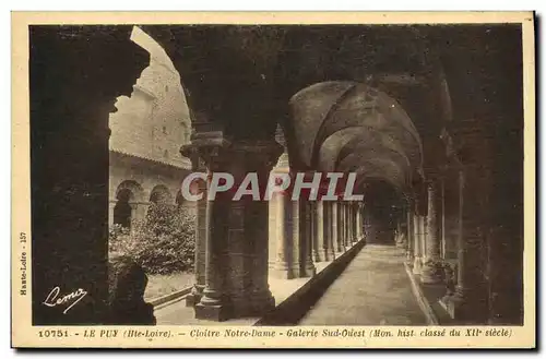 Cartes postales Le Puy Cloitre Notre Dame Galerie Sud ouest