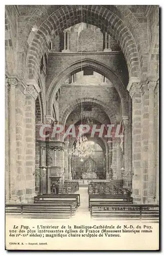 Ansichtskarte AK Le Puy L interieur de la Basilique Cathedrale ND du Puy