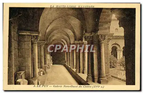Cartes postales Le Puy Galerie Nore Ouest du cloitre