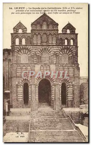 Ansichtskarte AK Le Puy La Facade de la cathedrale