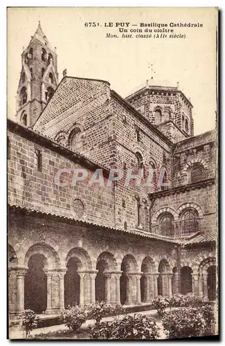 Ansichtskarte AK Le Puy Basilique Cathedrale Un coin du cloitre