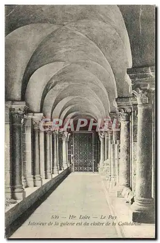 Ansichtskarte AK Hte Loire Le Puy Interieur de la galerie est du cloitre de la cathedrale