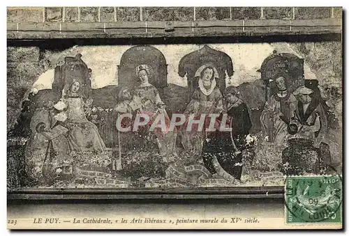 Cartes postales Le Puy La Catbidrale les Arts liberaux peinture murale du 15eme