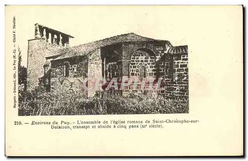 Ansichtskarte AK Environs du puy L ensemble de l eglise romane de Saint Christophe sur Dolaizon