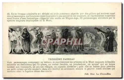 Ansichtskarte AK La chaise dieu Troisieme Panneau Danse macabre