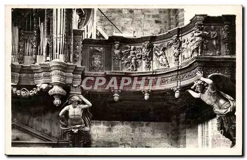 Cartes postales La Chaise Dieu Detail du Buffet d orgues de l eglise abbatiale