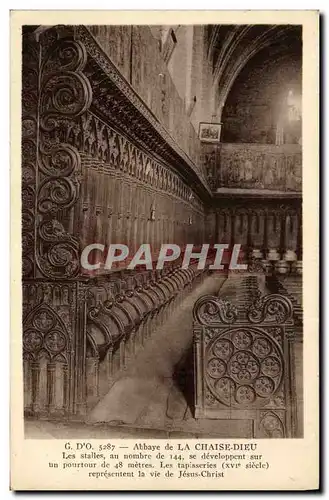 Cartes postales La Chaise Dieu Abbaye Les stalles