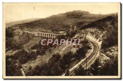 Ansichtskarte AK Ligne d Ambert a La Chaise Dieu La tranchee et le viaduc de Mayres