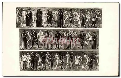 Cartes postales La danse Macabre de la Chaise Dieu