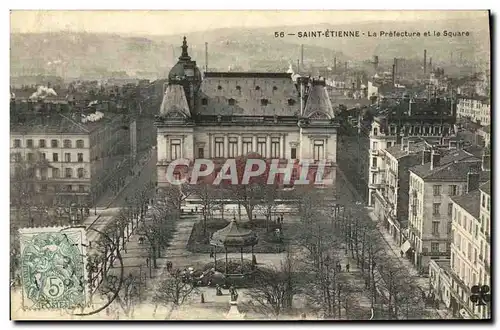 Cartes postales Saint Etienne Le Prefecture et le square