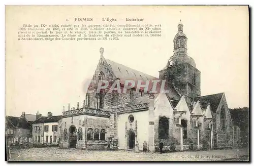 Cartes postales Fismes L eglise Exterieur