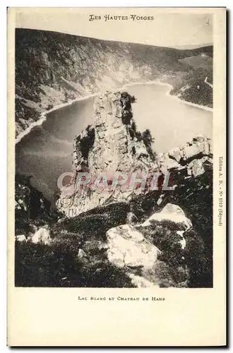 Cartes postales Les Hautes Vosges Lac blanc et chateau de Hans