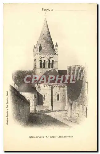 Cartes postales Bauge Eglise de Cuon Clocher roman