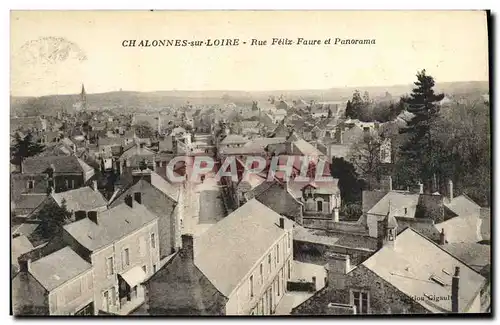 Cartes postales Chalonnes Sur Loire Rue Felix Faure et panorama