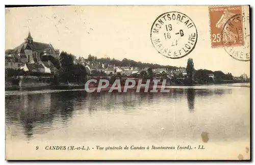 Ansichtskarte AK Candes Vue generale de Candes a Montsoreau