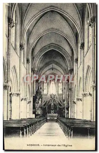 Cartes postales Longue Interieur de L Eglise