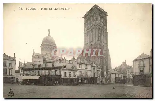 Ansichtskarte AK Tours Place du Chateau Neuf