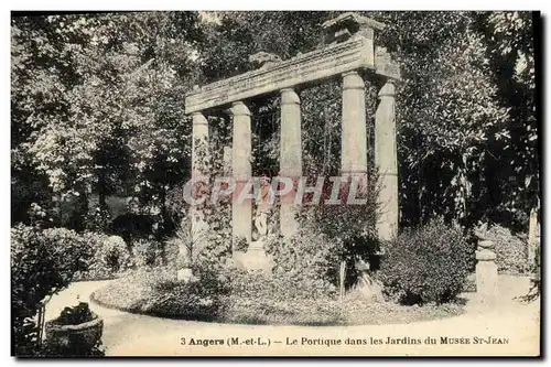 Cartes postales Angers Le Portique Dans Les Jardins Du Musee St Jean