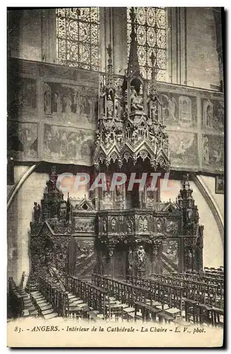 Cartes postales Angers Interieur De La Cathedrale La Chaire