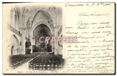 Cartes postales Angers La Nef De La Cathedrale