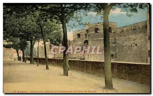 Ansichtskarte AK Angers Entree du Chateau et Promenade du bout du monde