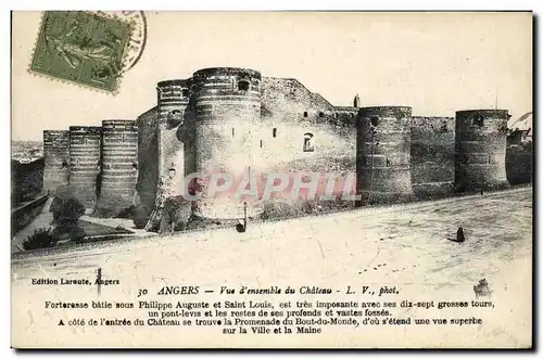 Cartes postales Angers Vue d ensemble du chateau