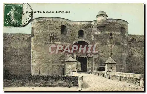 Cartes postales Angers Le Chatean Le Pont levis