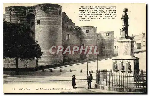 Ansichtskarte AK Angers Le Chateau Monument historique