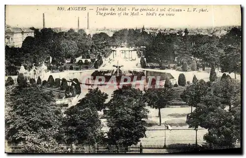 Ansichtskarte AK Angers Jardin du Mail Vue generale a Vol d oiseau