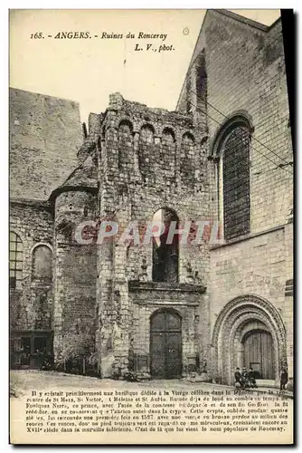 Cartes postales Angers Ruines du Ronceray