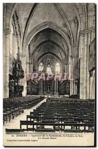 Ansichtskarte AK Angers Interieur de la Cathedrale la Chaire la Nef Le Grand Autel