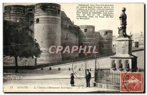 Ansichtskarte AK Angers Le Chateau Monument historique