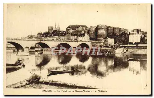 Cartes postales Angers Le Pont de la Basse Chaine Le Chateau