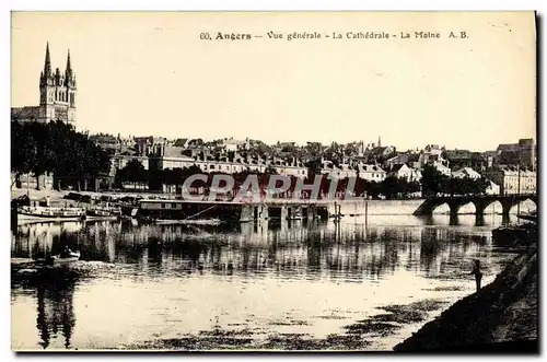 Cartes postales Angers Vue generale La Cathedrale La Maine