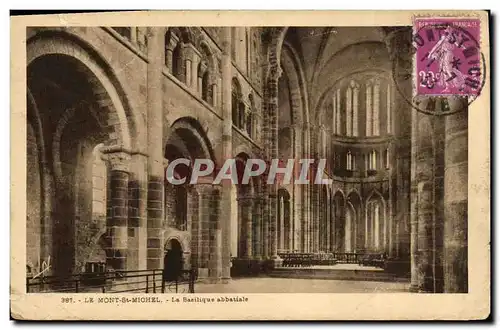 Ansichtskarte AK Le Mont Saint Michel La Basilique abbatiale