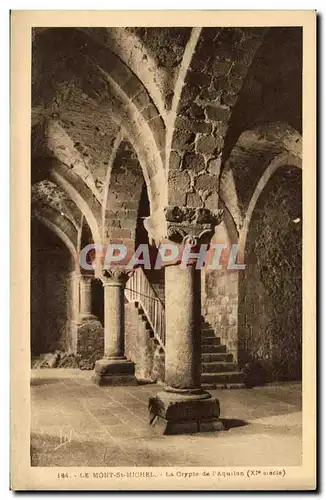 Cartes postales Le Mont Saint Michel La Crypte de l Aquilon