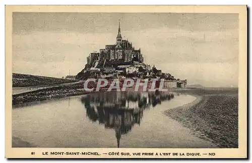 Ansichtskarte AK Le Mount Saint Michel Cote Sud Vue Prise a L Est de la Digue