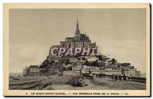 Cartes postales Le Mount Saint Michel Vue Generale Prise de la Digue