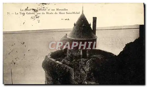 Cartes postales Le Mount Saint Michel et ses Merveilles La Tour Gabriel vue du Musee du Mont Saint Michel