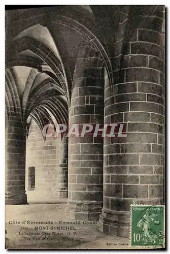 Cartes postales Mont St Michel La salle des gros piliers