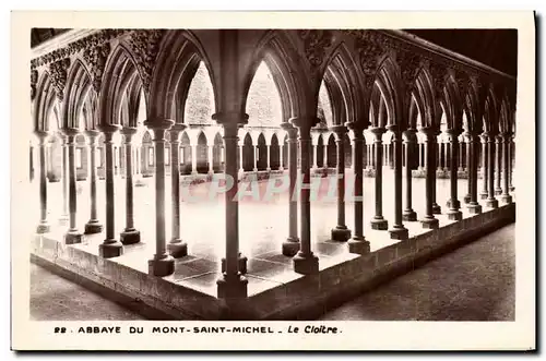 Cartes postales Abbaye du Mont Saint Michel Le Cloitre