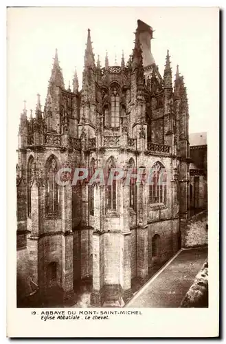 Cartes postales Abbaye du Mont Saint Michel Eglise Abbatiale Le Chevet